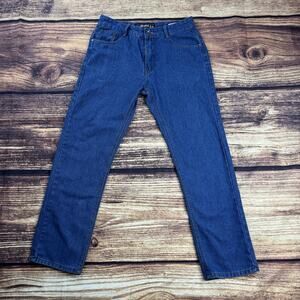 Eddie Bauer Men's Size 32x30 Blue Relaxed Straight Medium Wash Jeans